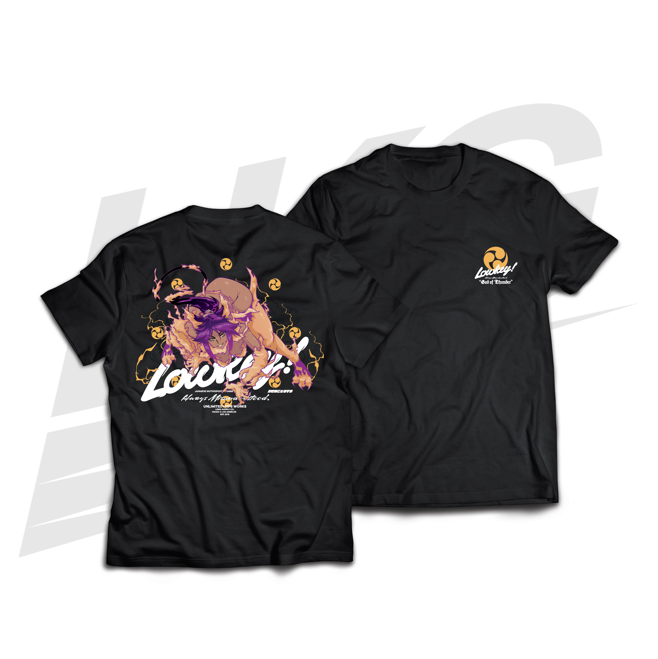 LOWKEY! "RAIJIN" YORUICHI TEE - BLACK (OG VER)