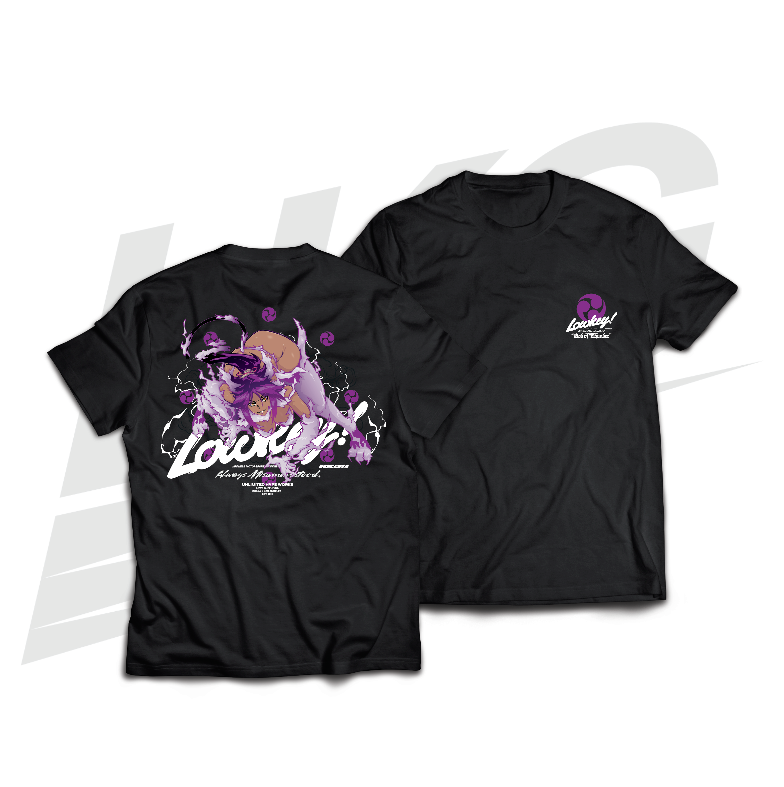 LOWKEY! "RAIJIN" YORUICHI TEE - BLACK (LUCKY VER)