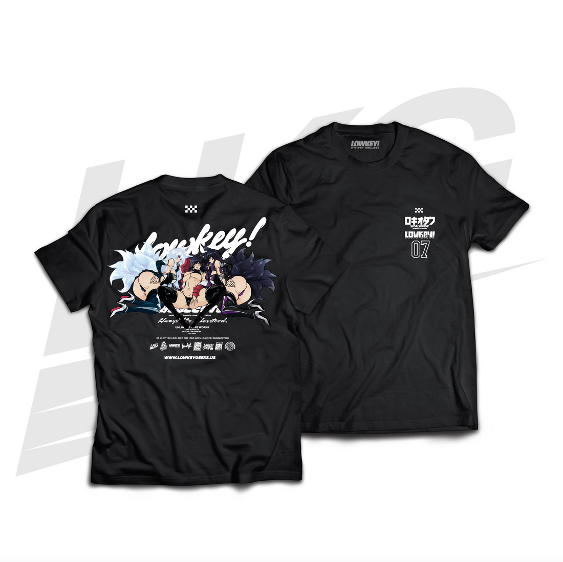 LOWKEY! "TRIPLE THREAT" SAKURA EMPIRE TEE - BLACK