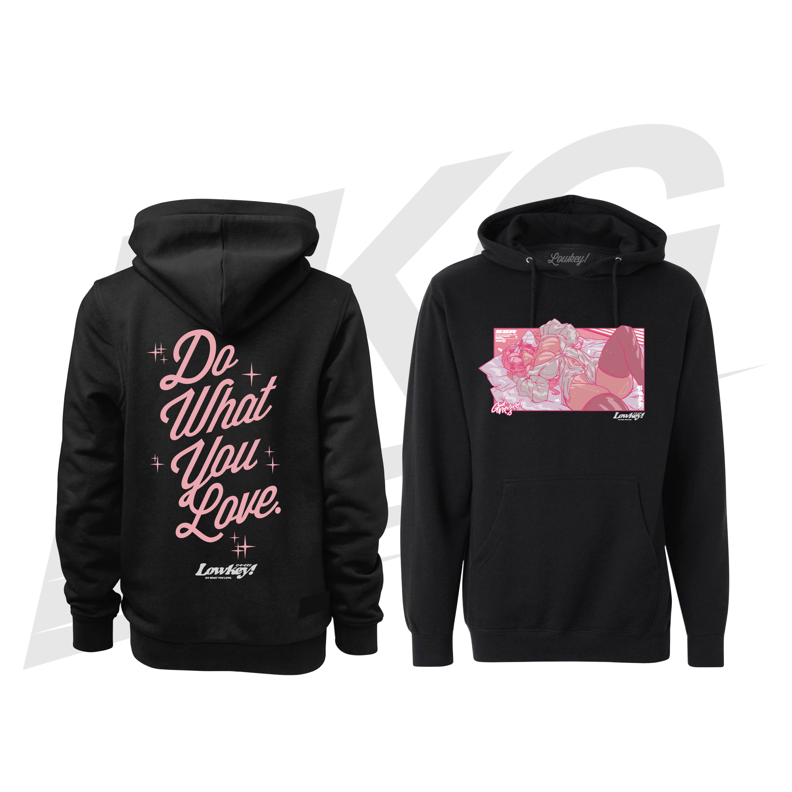 LOWKEY! "GM MODERNIA" HOODIE - BLACK