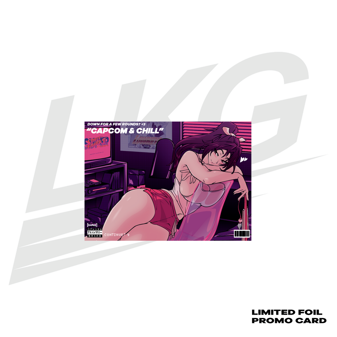 LIMITED EDITION FOIL CARD-  LOWKEY! "CAPCOM & CHILL" SHIRANUI MAI COLLECTIBLE PROMO CARD