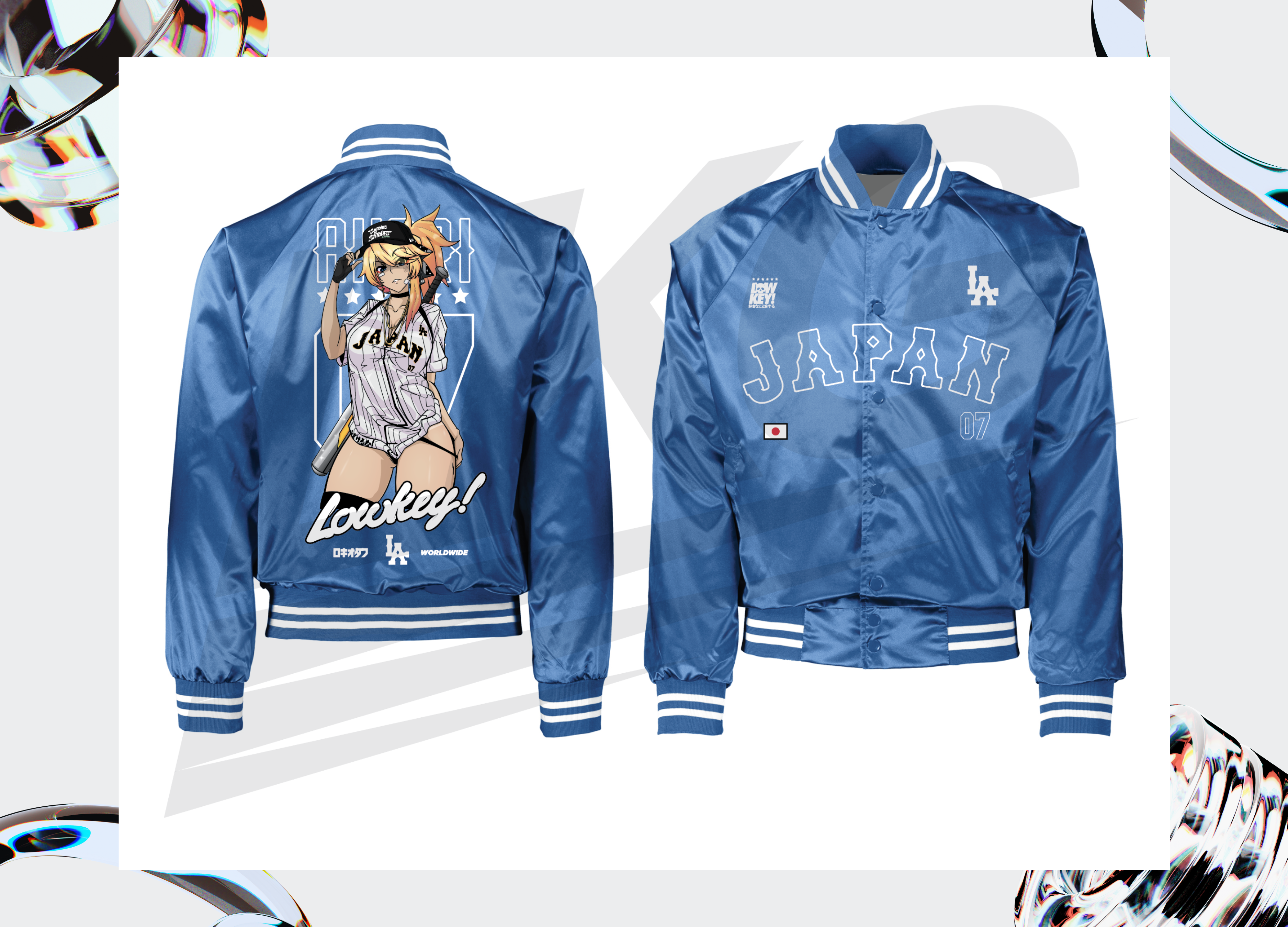 LOWKEY! "JAPAN X LA" AKARI STADIUM JACKET