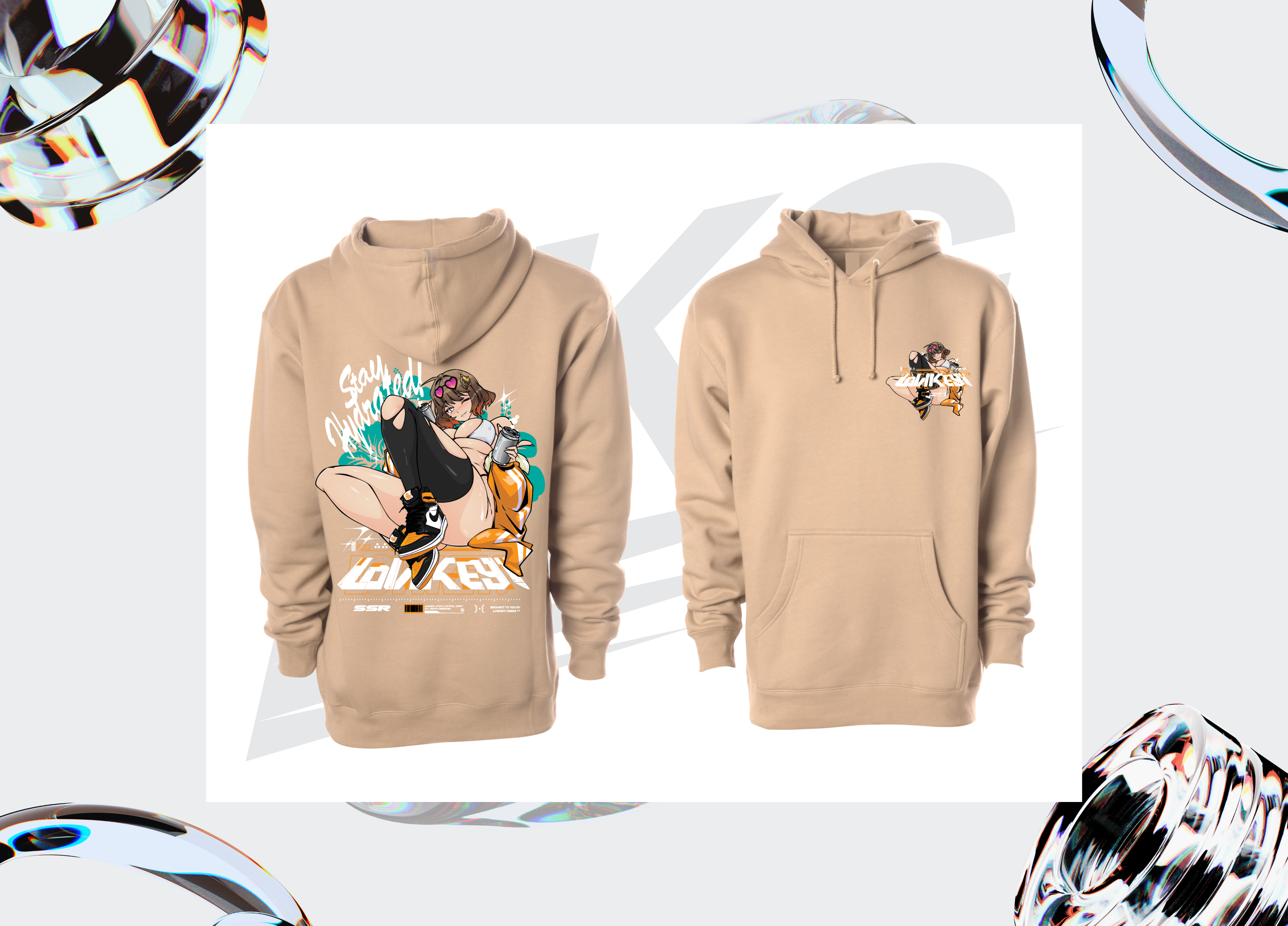 LOWKEY! HYPEBAE ANIS HOODIE - SAND