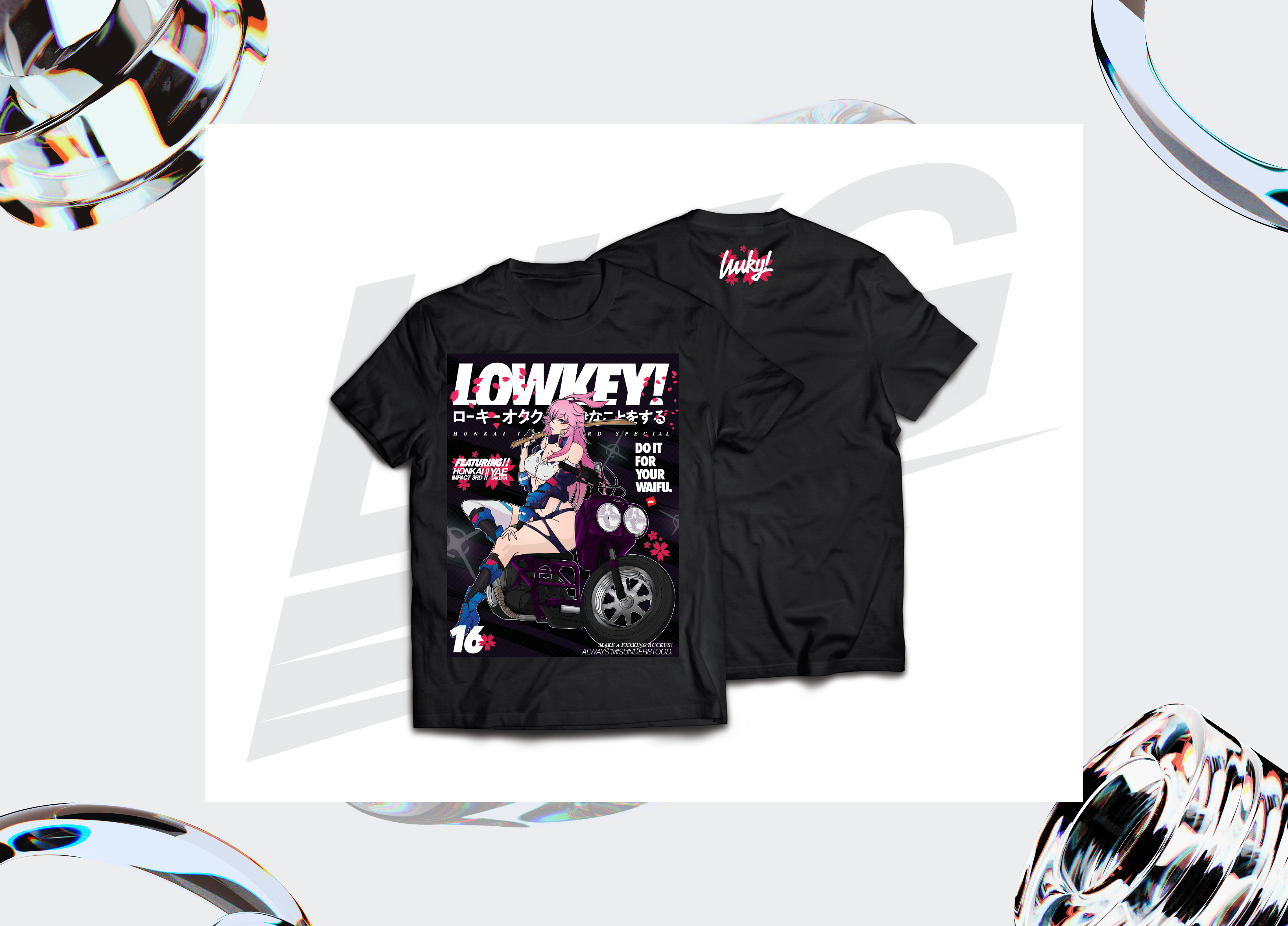 LOWKEY! ISSUE NO.16 "HONKAI IMPACT 3RD: SAKURA" TEE