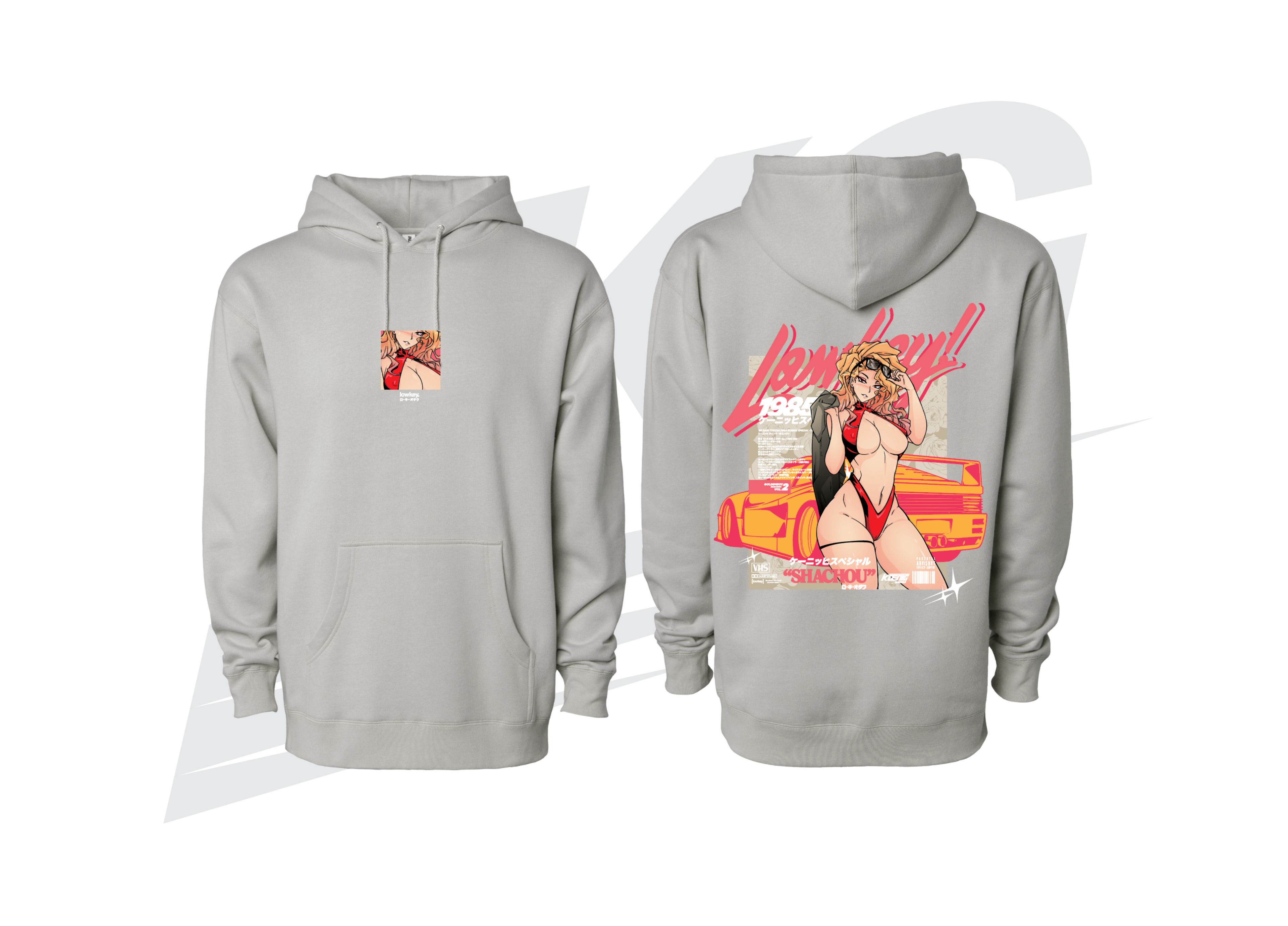 LOWKEY! MADAME PREZ X RARI VINTAGE HOODIE - SMOKE