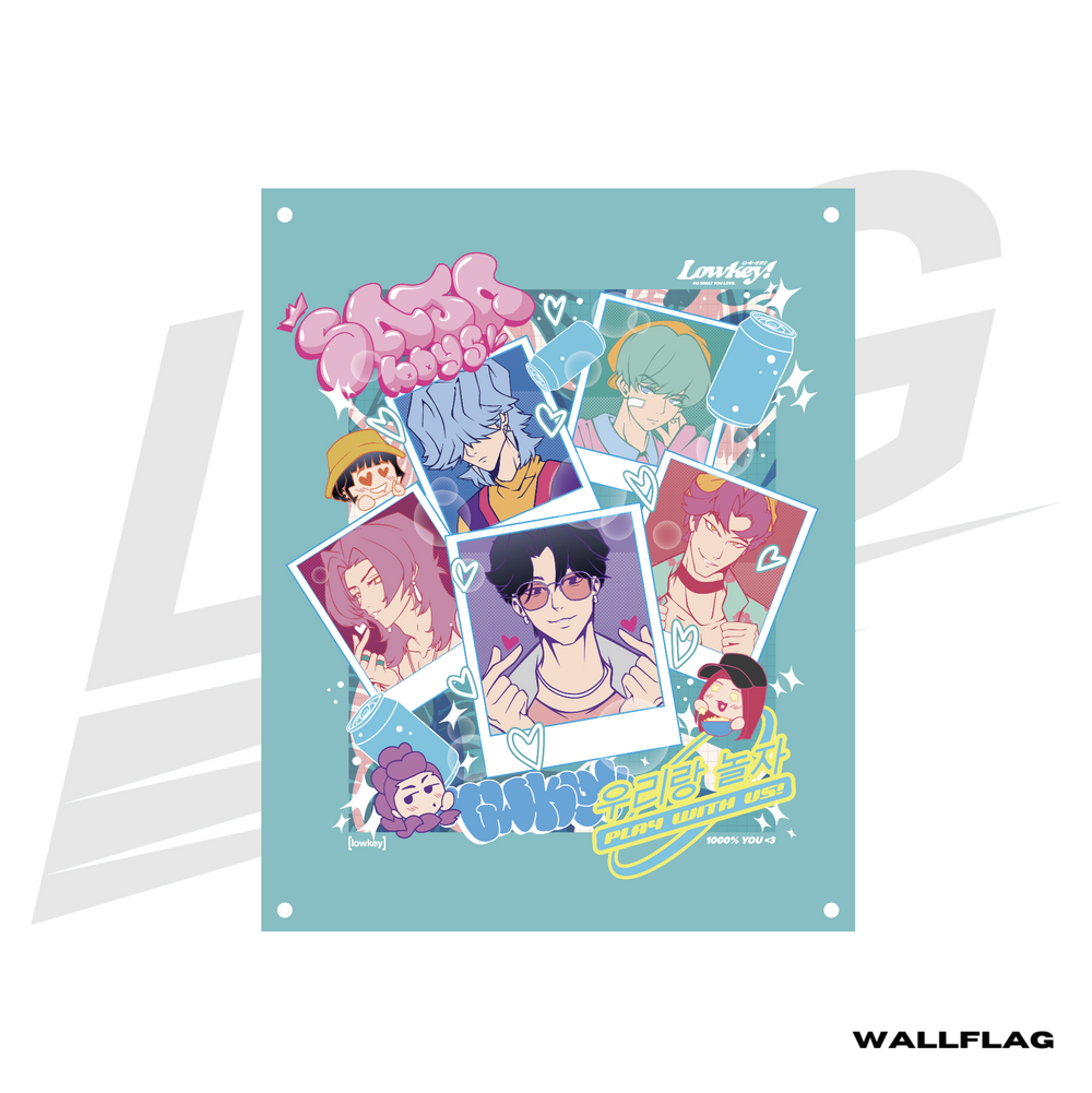 ***SPECIAL RELEASE!*** ~ LOWKEY! "SODA POP” SAJA BOYS WALL FLAG
