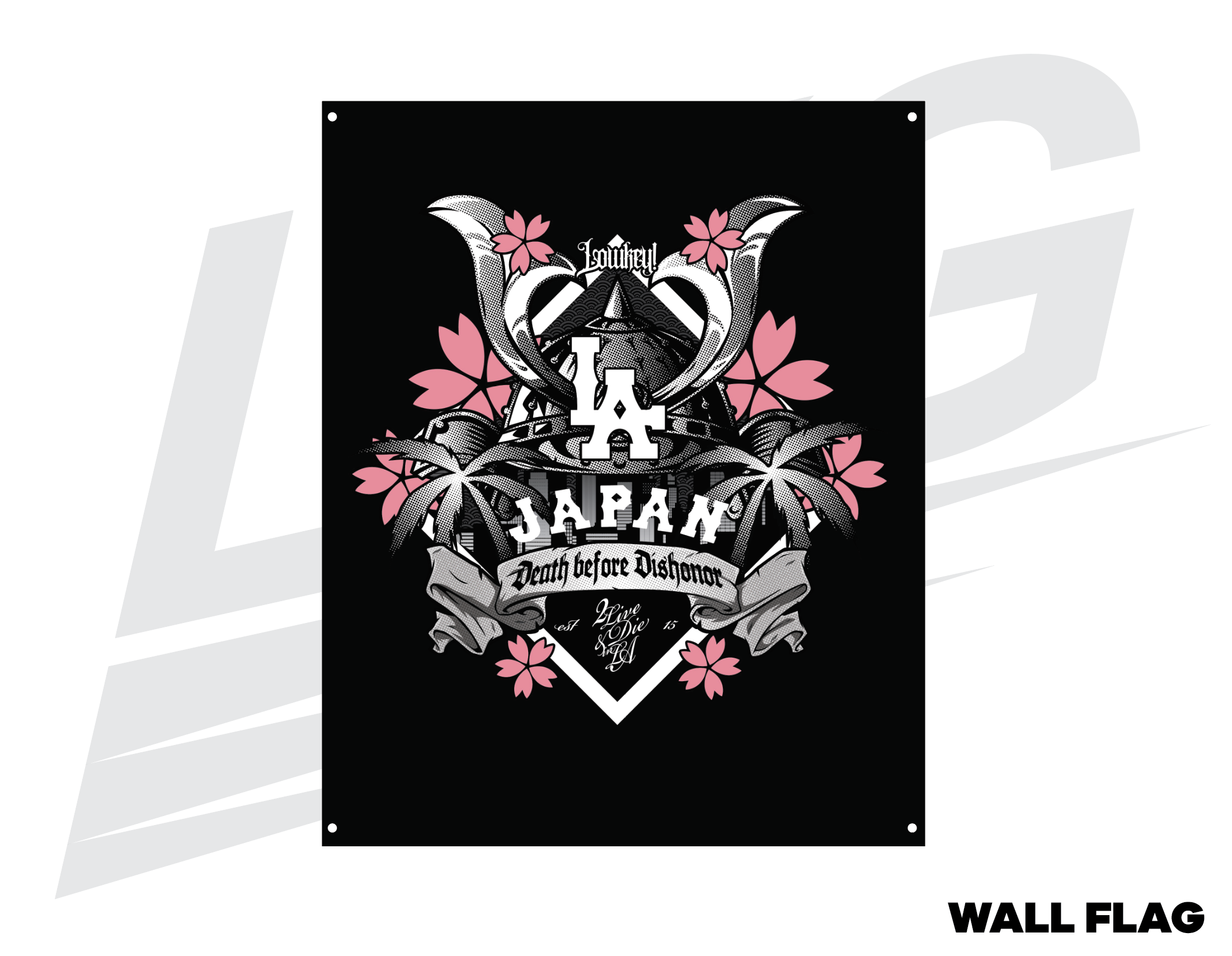 ***SPECIAL RELEASE!*** ~ LOWKEY! "2 LIVE & DIE IN LA" WALL FLAG