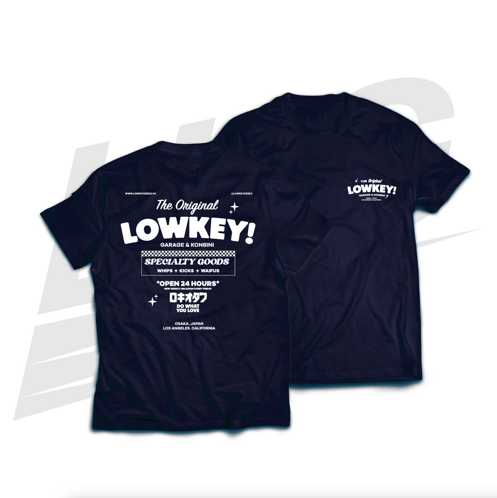 LOWKEY! KONBINI “STAFF” TEE - NAVY