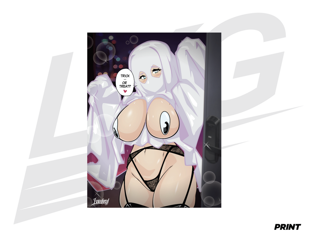 LIMITED EDITION ART PRINT - LOWKEY! “GOOGLY EYES” GHOST PRINT