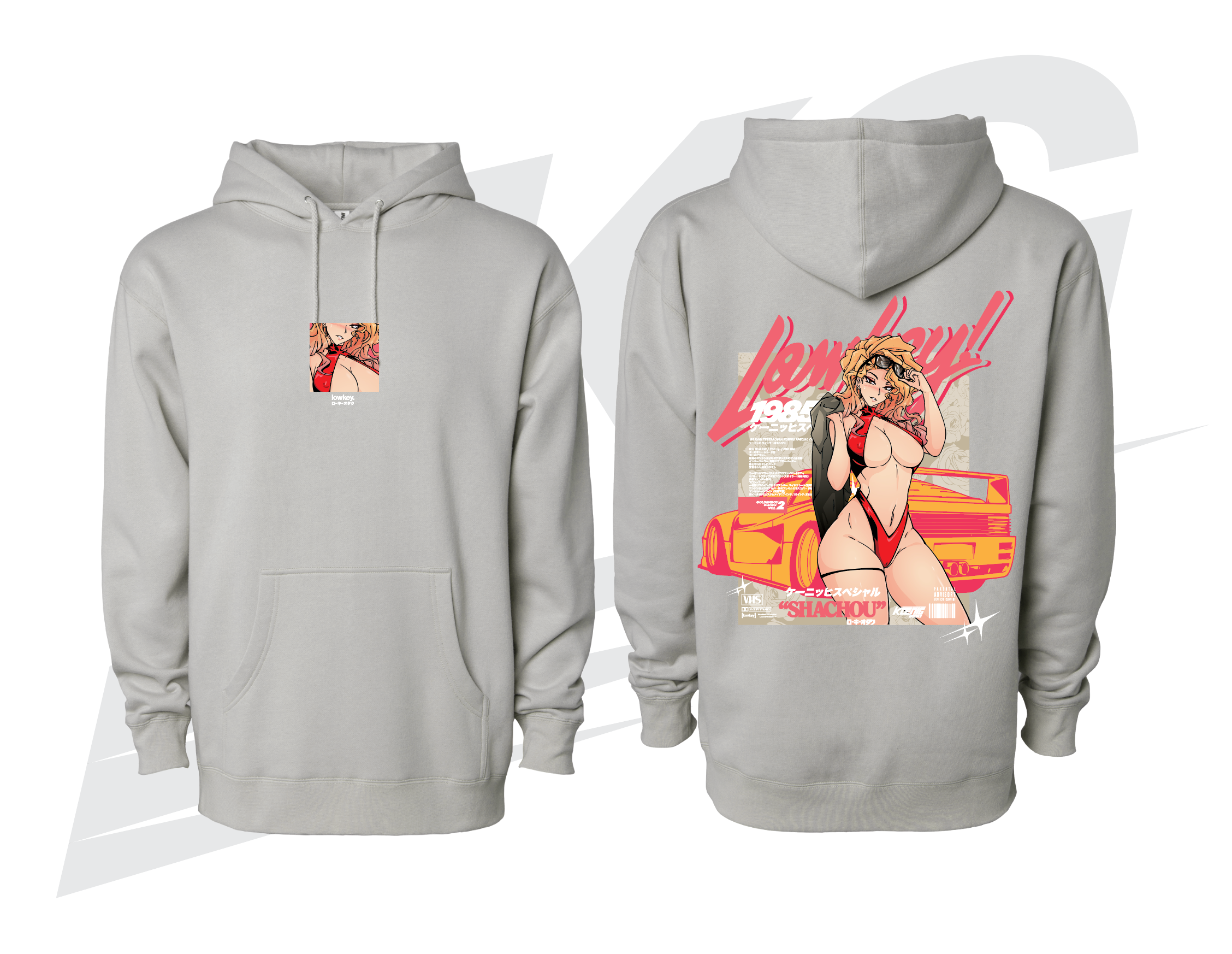 LOWKEY! MADAME PREZ X RARI VINTAGE HOODIE - SMOKE