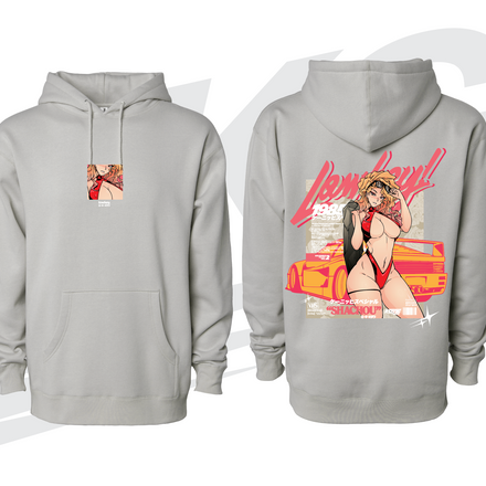 LOWKEY! MADAME PREZ X RARI VINTAGE HOODIE - SMOKE