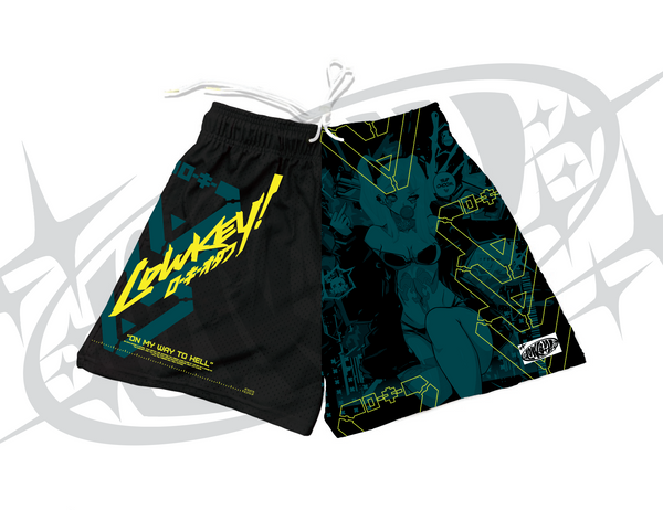 LOWKEY! "SWW REBECCA 2077" MESH SHORTS