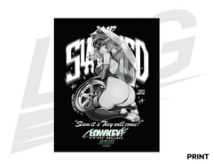 LIMITED EDITION ART PRINT - LOWKEY! "SLAMMED" 2B PRINT