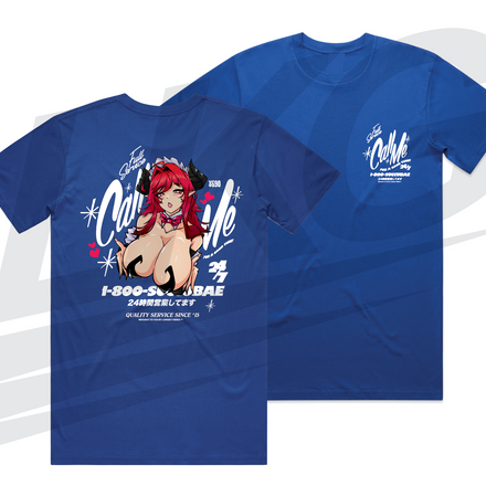 LOWKEY! "CALL ME FOR A GOOD TIME" SUCCUBAE TEE - ROYAL