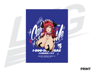 LIMITED EDITION ART PRINT - LOWKEY! "CALL ME FOR A GOOD TIME" SUCCUBAE PRINT