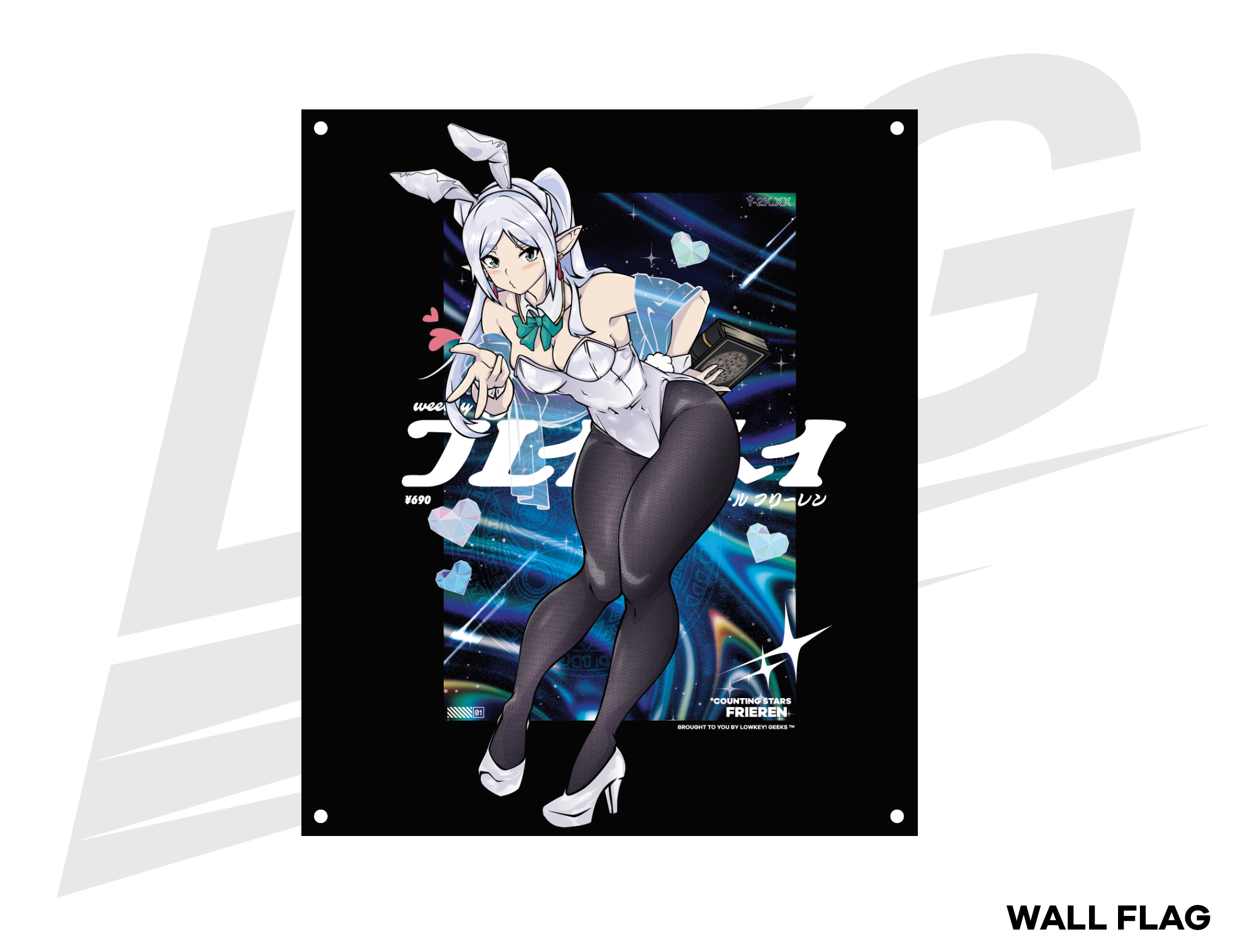 ***SPECIAL RELEASE!*** ~ LOWKEY! "BUNNY SUIT FRIEREN" WALL FLAG