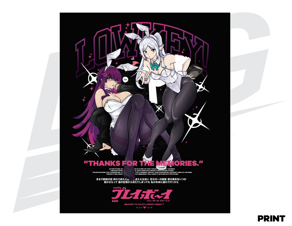 LIMITED EDITION ART PRINT -  LOWKEY! "THANKS FOR THE MEMORIES" FERN & FRIEREN PRINT