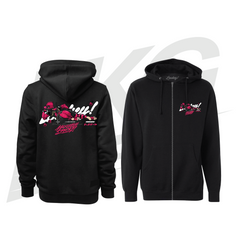 LOWKEY! "DEADPOOL-CHAN" ZIP HOODIE - BLACK