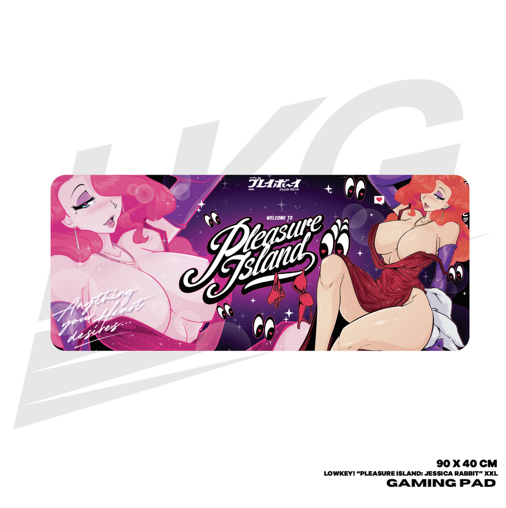 LOWKEY! "PLEASURE ISLAND: JESSICA RABBIT" GAMING MOUSE PAD - XXL