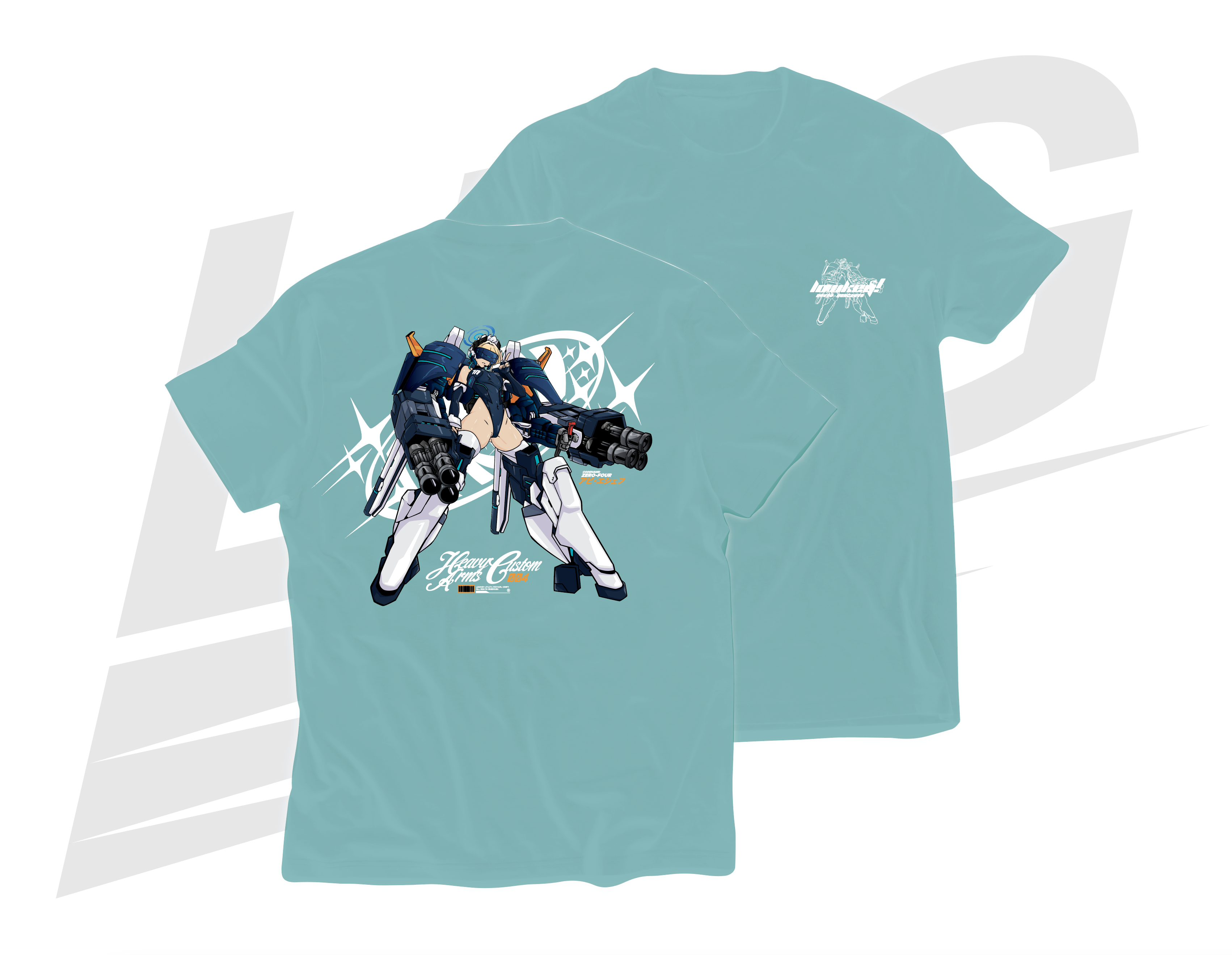 LOWKEY!  "HEAVYARMS X TOKI" MG TEE - ATOMIC TEAL