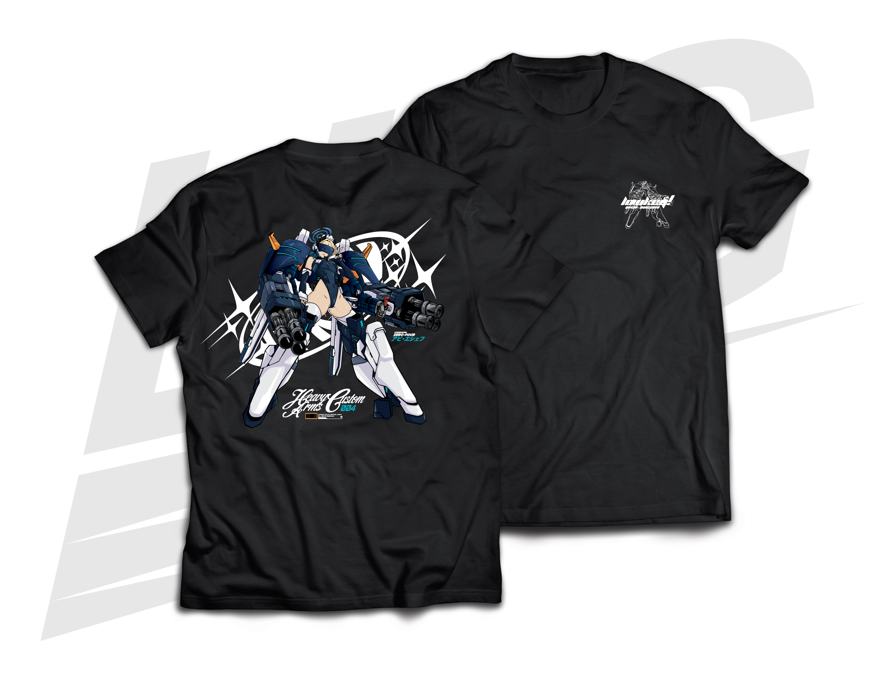 LOWKEY!  "HEAVYARMS X TOKI" MG TEE - BLACK