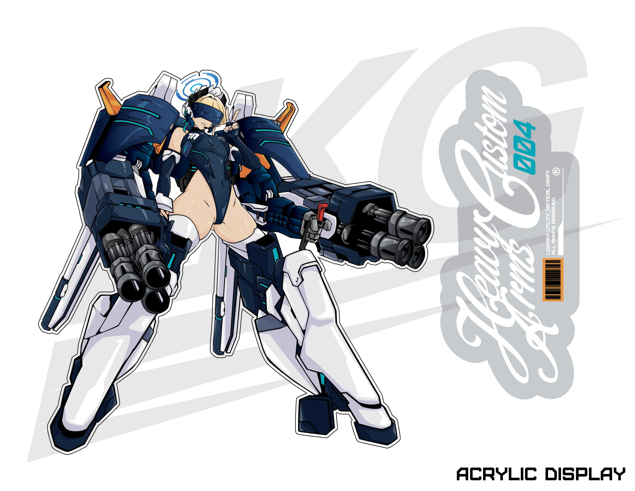 LOWKEY! "HEAVYARMS X TOKI" MG - ACRYLIC DISPLAY