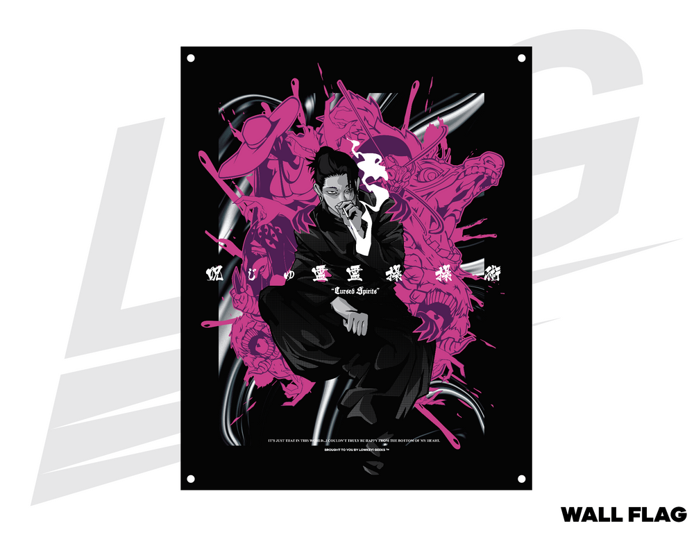 ***SPECIAL RELEASE!*** ~ LOWKEY! "CURSED SPIRIT" WALL FLAG