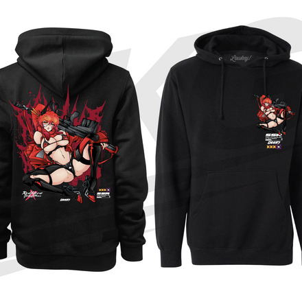 LOWKEY! "REDHOOD X YOKO" SSR HOODIE - BLACK