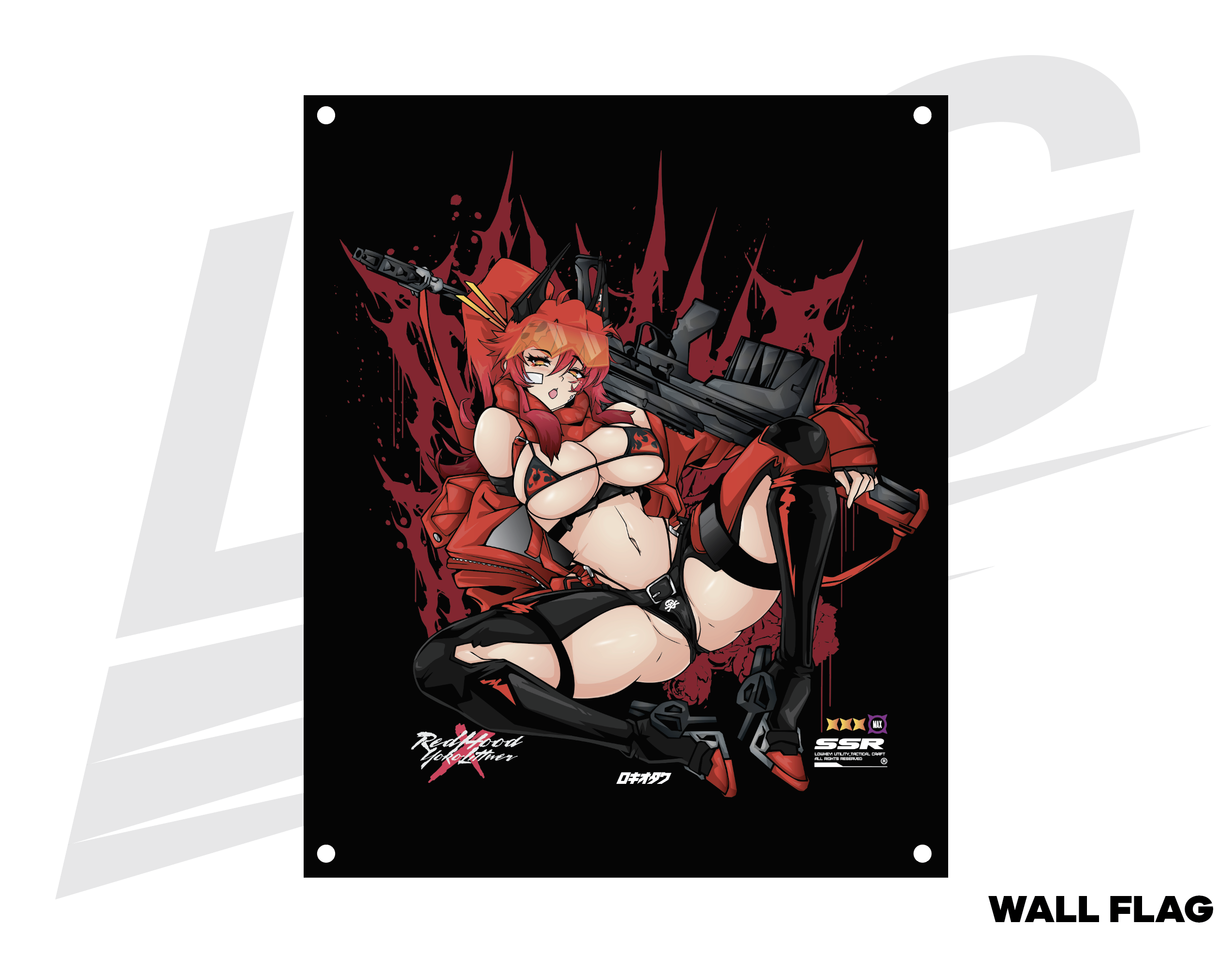 ***SPECIAL RELEASE!*** ~ LOWKEY! "REDHOOD X YOKO" WALL FLAG