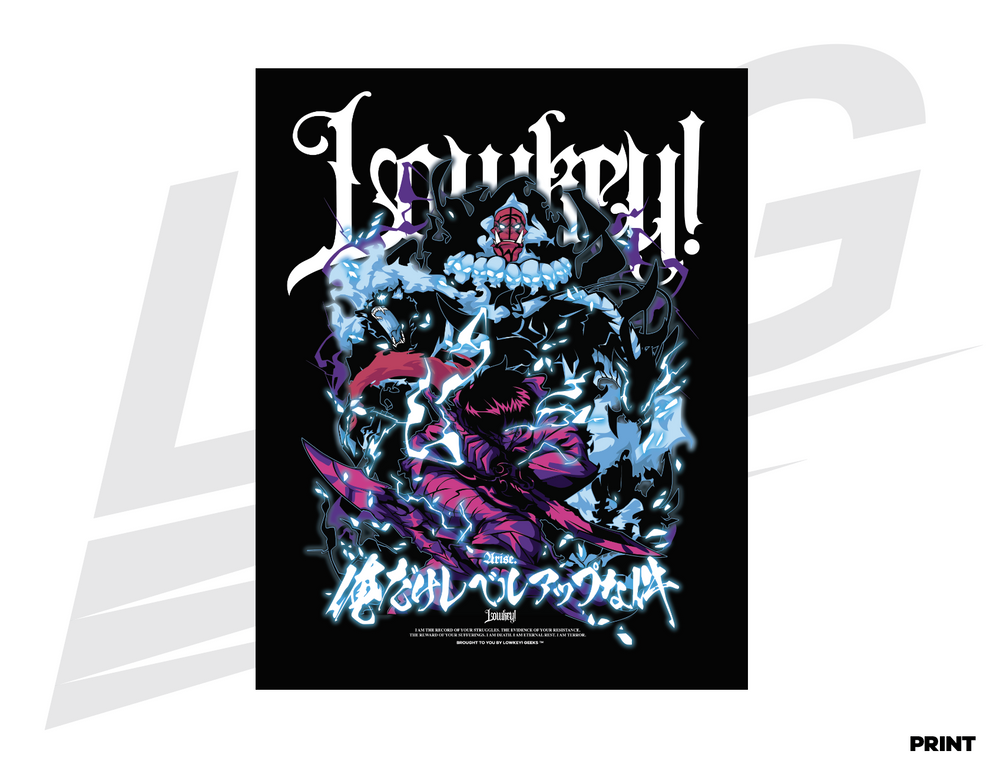 LIMITED EDITION ART PRINT - LOWKEY! "ARISE" SOLO LEVELING PRINT