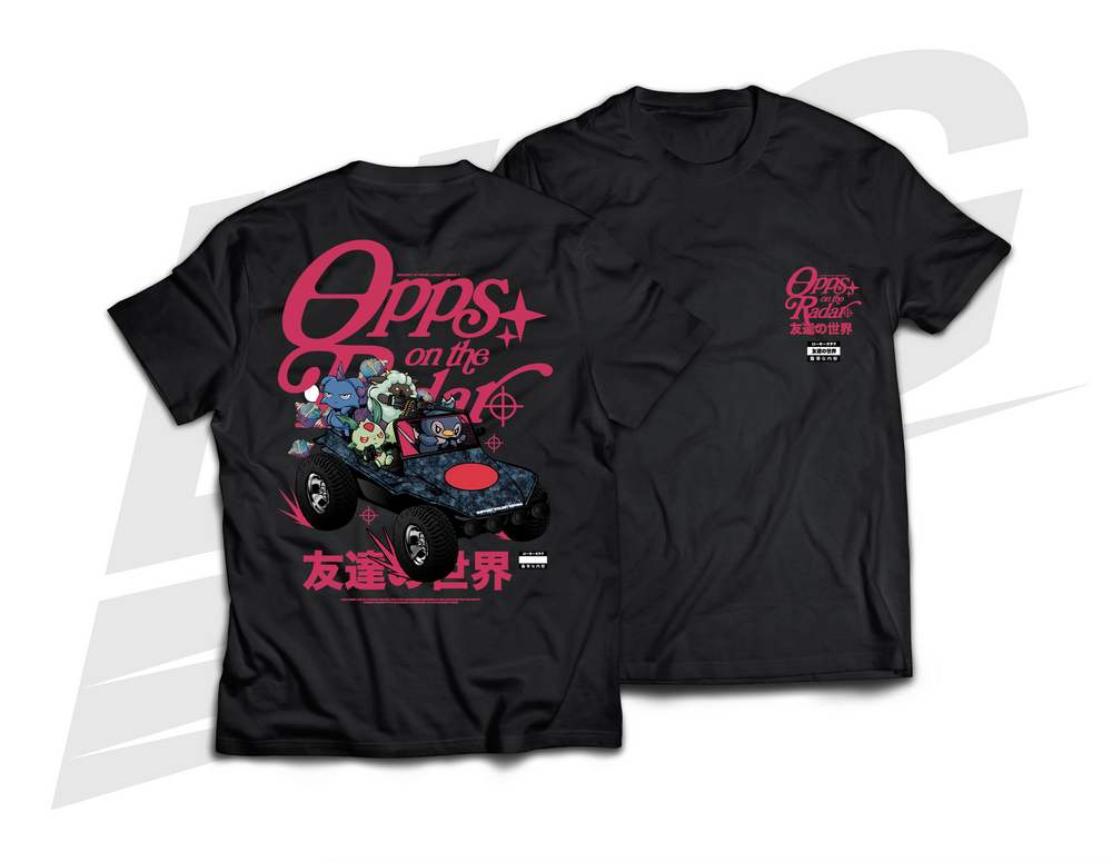 LOWKEY! "OPPS ON THE RADAR" PAL TEE - BLACK