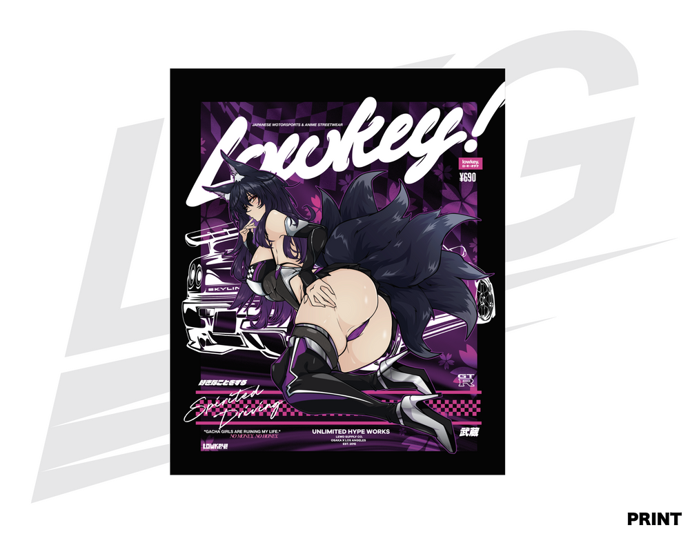 LIMITED EDITION ART PRINT - LOWKEY! "RACE QUEEN MUSASHI" PRINT