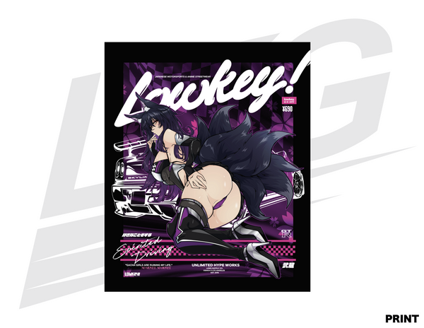 LIMITED EDITION ART PRINT - LOWKEY! "RACE QUEEN MUSASHI" PRINT