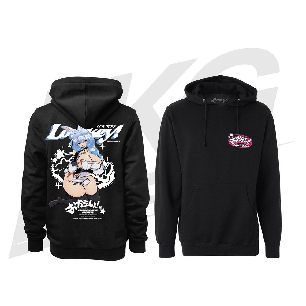 LOWKEY! "OKAERI" PEKOMAMA HOODIE - BLACK