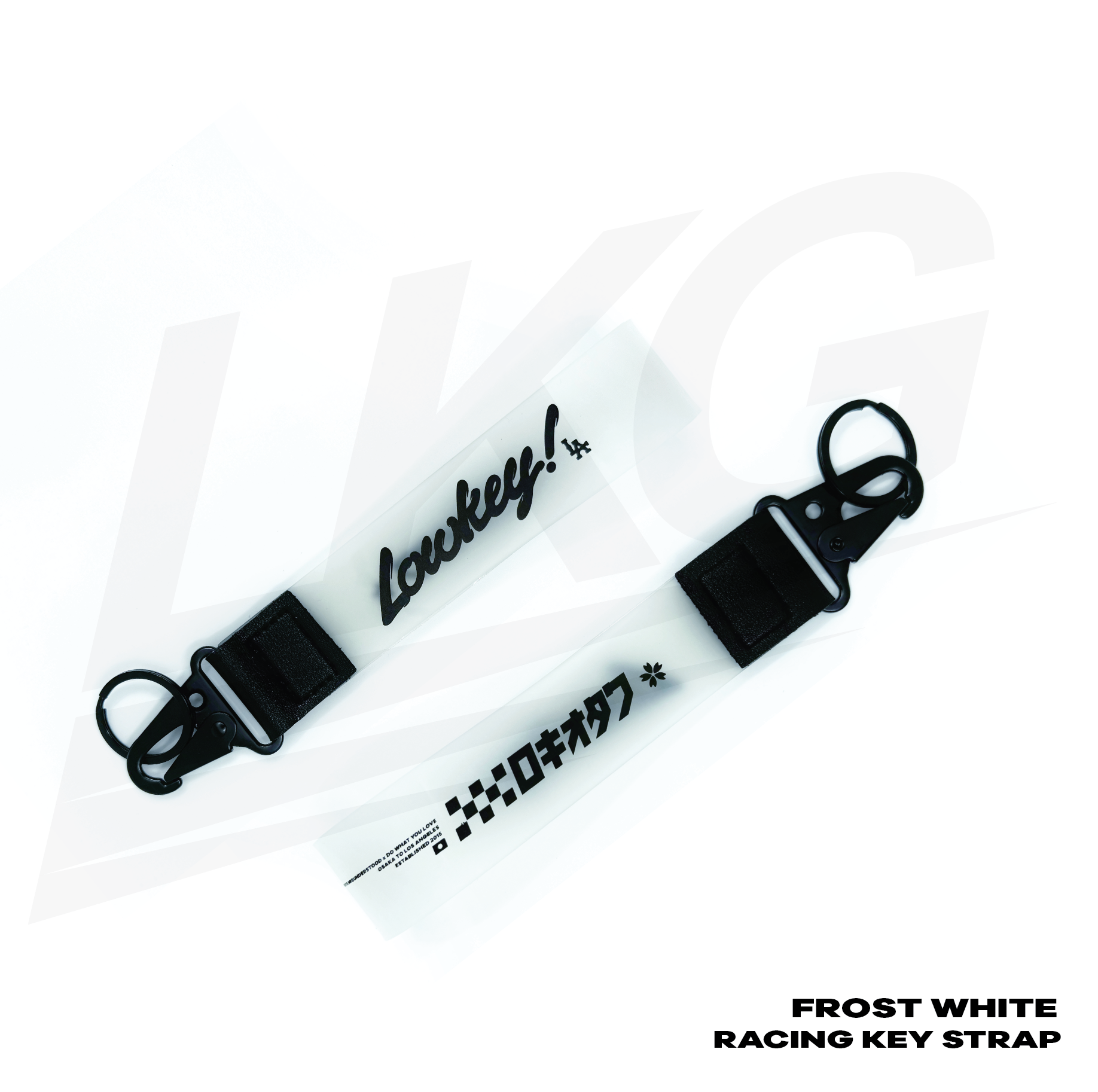 LOWKEY! RACING KEY STRAP - FROST WHITE