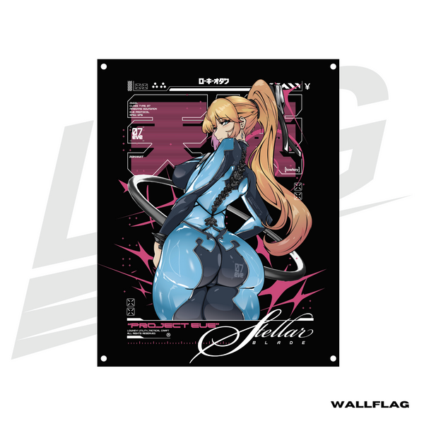 ***SPECIAL RELEASE!*** ~ LOWKEY! "PROJECT EVE X SAMUS" ZEROSUIT WALL FLAG