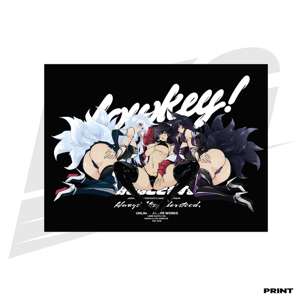 LIMITED EDITION ART PRINT -  LOWKEY! "TRIPLE THREAT" SAKURA EMPIRE PRINT