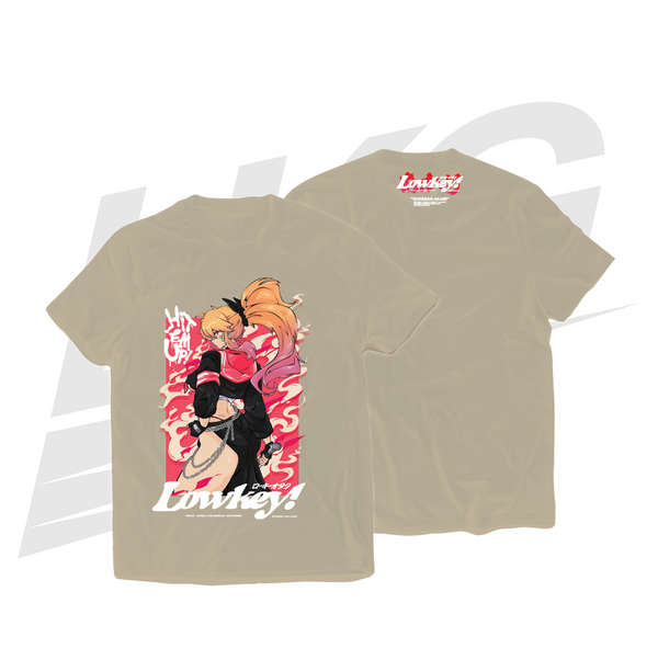 LOWKEY! "SUKEBAN AKARI" TEE - SAND