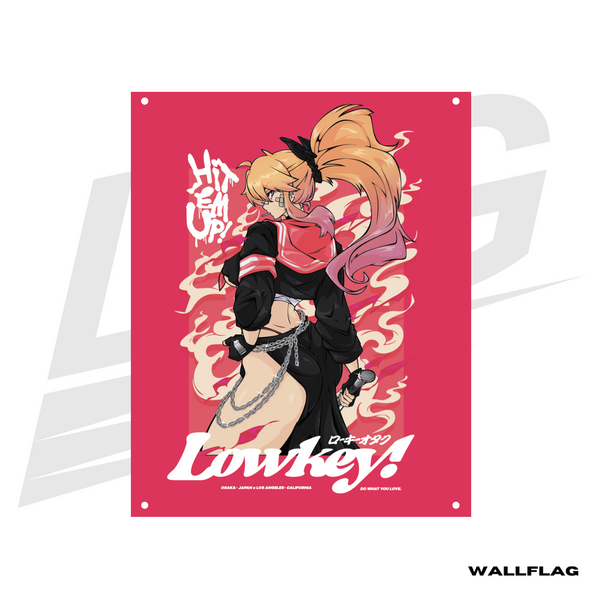 LOWKEY! "SUKEBAN AKARI" WALL FLAG