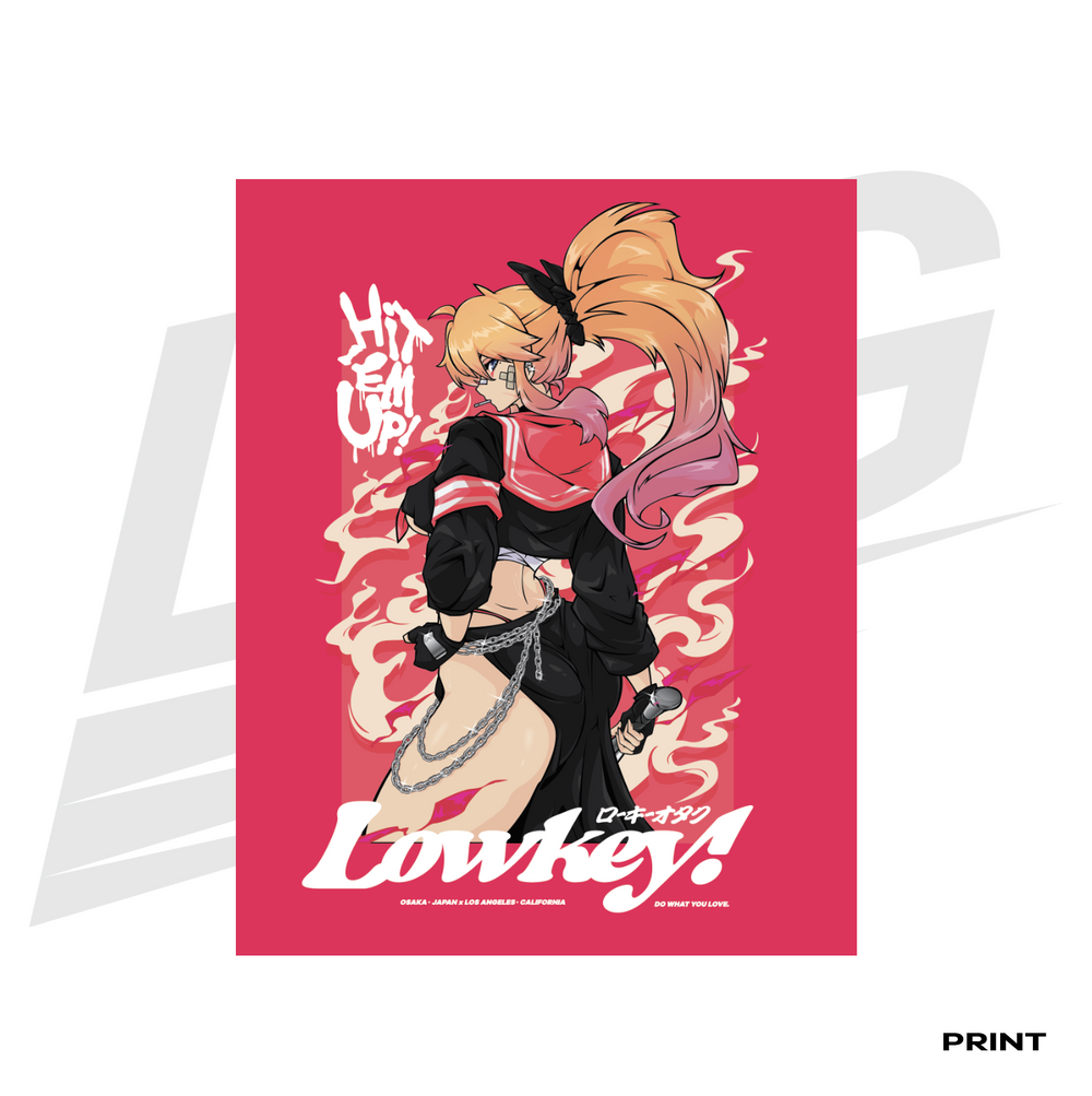 LIMITED EDITION ART PRINT -  LOWKEY! "SUKEBAN AKARI" PRINT