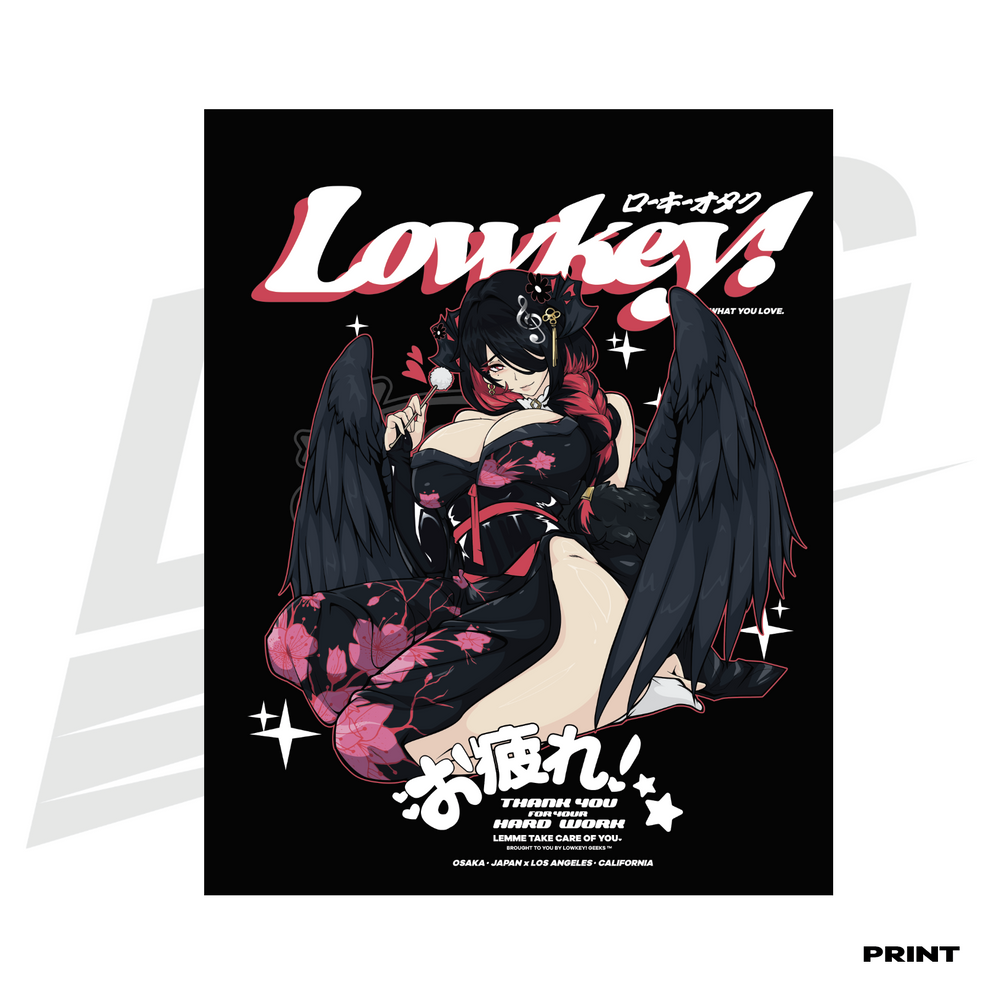 LIMITED EDITION ART PRINT -  LOWKEY! "OTSUKARE" MAMARISSA PRINT