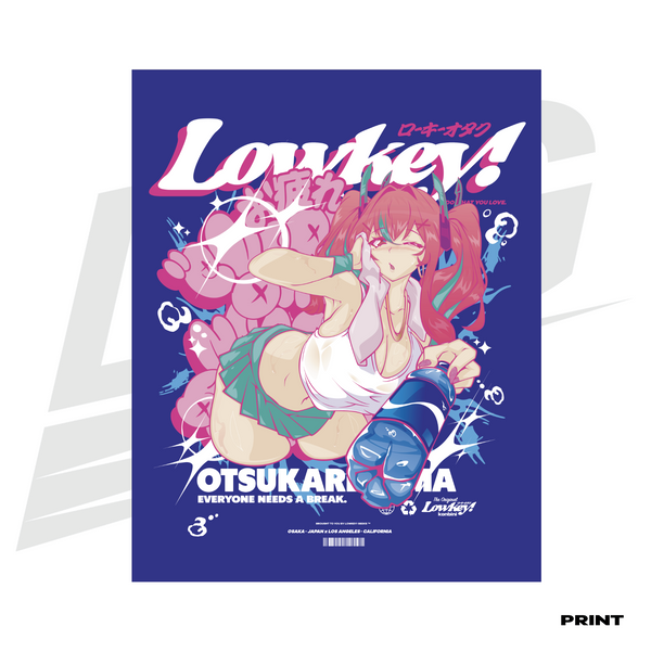 LIMITED EDITION ART PRINT -  LOWKEY! "EVERYONE NEEDS A BREAK" BREMERTON PRINT - ROYAL