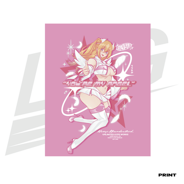 LIMITED EDITION ART PRINT -  LOWKEY! "YOU'RE MY ANGEL" LILIEL PRINT