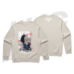 LOWKEY! "AS LONG AS I'M WITH YOU" SHOUJO RELAXED CREW - VINTAGE BONE