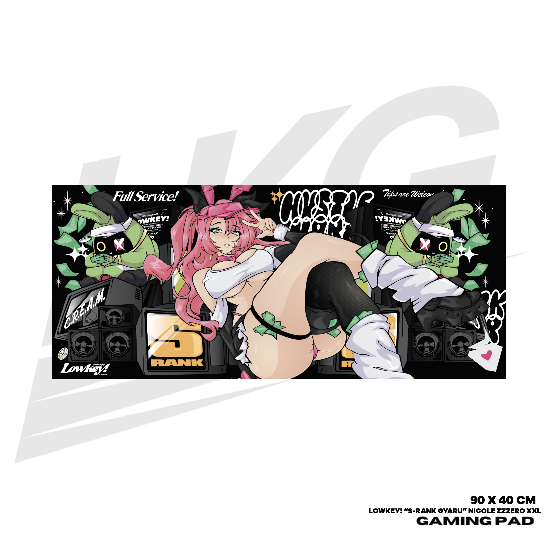 LOWKEY! "S-RANK GYARU" NICOLE ZZZERO GAMING MOUSE PAD - XXL