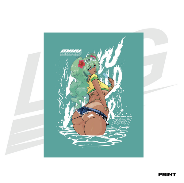 LIMITED EDITION ART PRINT -  LOWKEY! "MIKU WORLD TOUR" PRINT