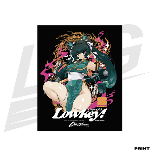 LIMITED EDITION ART PRINT -  LOWKEY! "QINGYI X CHUN-LI" ZZZERO PRINT - BLACK