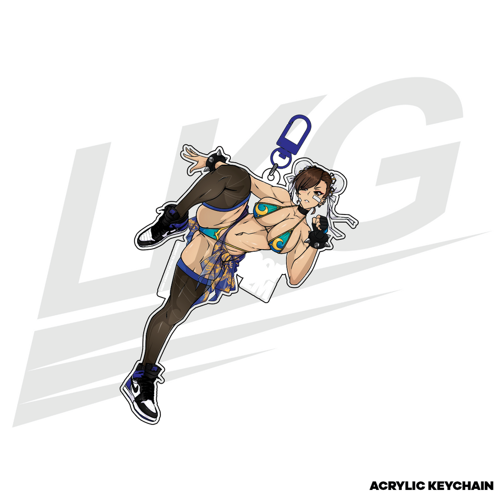 LOWKEY! "SWIMSUIT CHUN-LI" KEYCHAIN