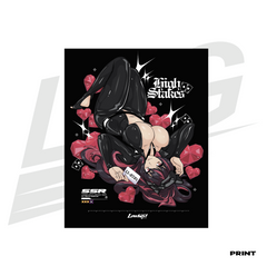 LIMITED EDITION ART PRINT -  LOWKEY! "HIGH STAKES" SSR QUENCY PRINT