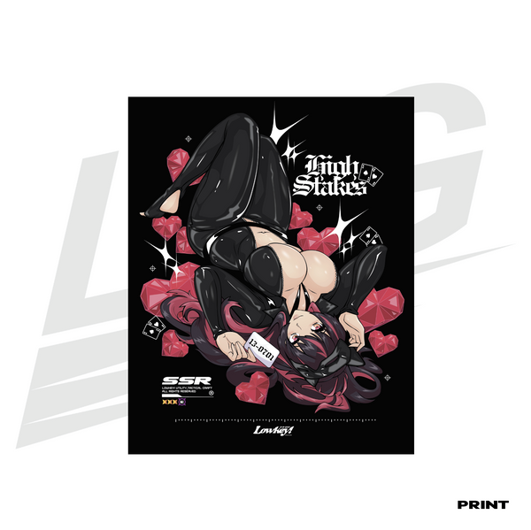 LIMITED EDITION ART PRINT -  LOWKEY! "HIGH STAKES" SSR QUENCY PRINT